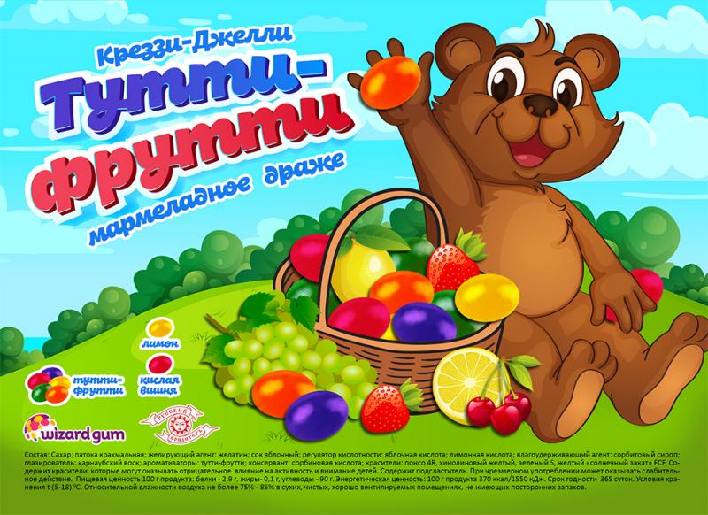 Новинка!!! Мармеладное драже Креззи-Джелли-Супер "Тутти-фрутти"!