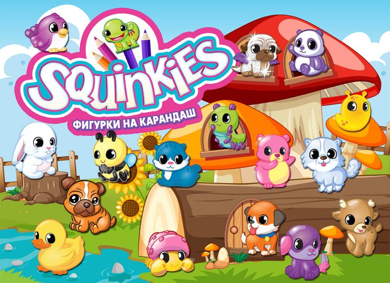 Игрушка «Сквинки»! Наимилейший топпер - насадка на карандаш!