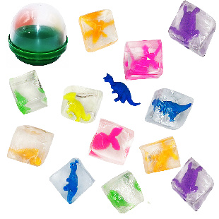 Комплект 45 мм "Сквиш Кубик с фигуркой кристалл"