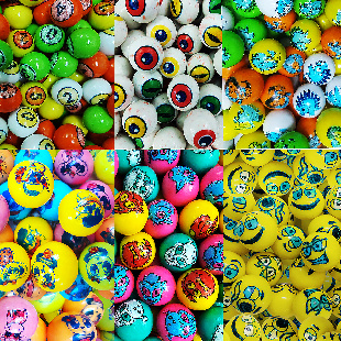 Жевательная резинка 24 мм с принтом "Микс штамп"