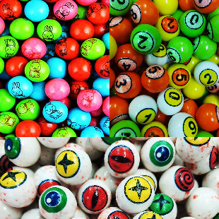 Жевательная резинка 22 мм с принтом "Микс штамп"