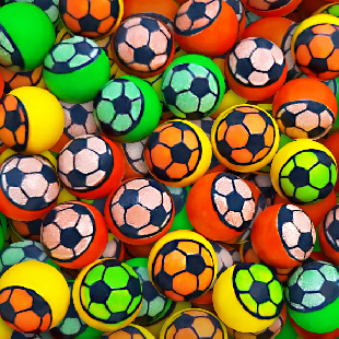 Жевательная резинка 24 мм с принтом "Футболики"