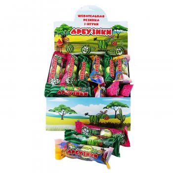 Жевательная резинка 22 мм "Арбузики" по 3 шт/флоу-пак