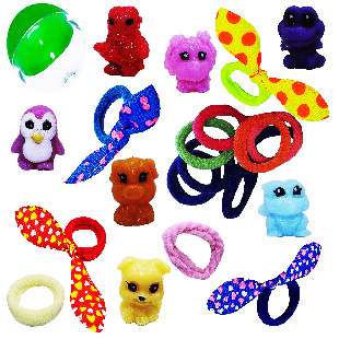 Комплект 34 мм "Зверотуса" 2 в 1 (игрушка + резинка для волос)