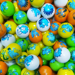 Жевательная резинка 24 мм с принтом "Дракоши"