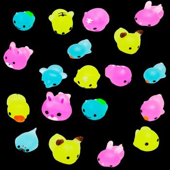 Лизун бархатный "Мини сквиш светящийся"