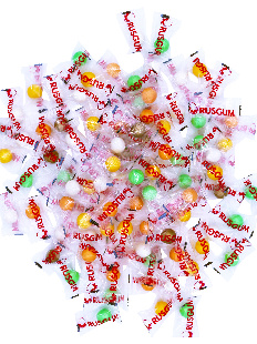 Жевательная резинка 14 мм во флоу-паке "Тропические фрукты"