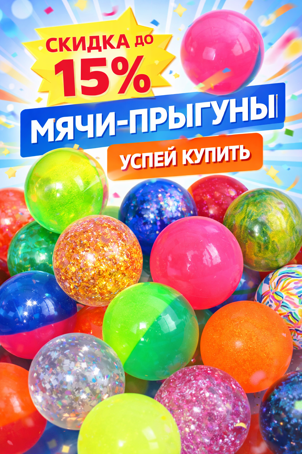 Мячи-прыгуны - скидки до 15% ! Мячи-прыгуны - скидки до 15% !