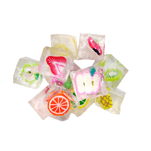 Сквиш - лизун "Кубик кристалл экзотик", антистресс, в шоу-боксе