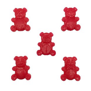 Фигурка силиконовая "Медведь Валера", красный