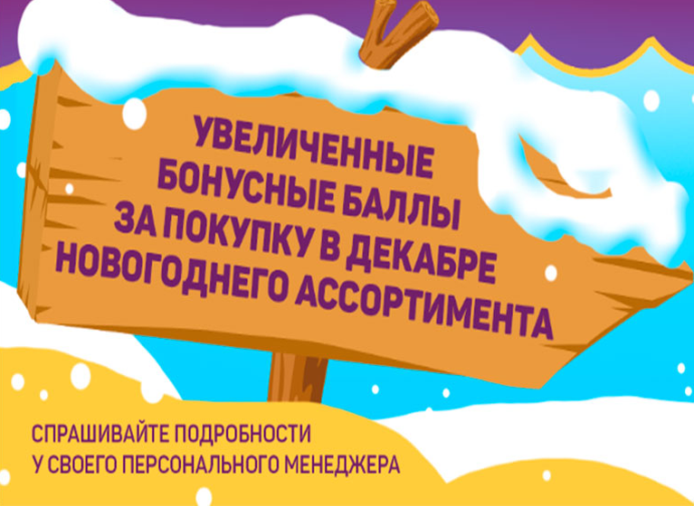 Больше бонусных баллов для покупок в новом 2019 году! Больше бонусных баллов для покупок в новом 2019 году!