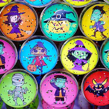 Мячи - прыгуны 45 мм "Кошмарики"