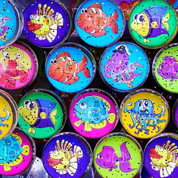 Мячи - прыгуны 45 мм "Морской мир"