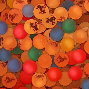 Мячи - прыгуны 25 мм "Ной", светящиеся в темноте