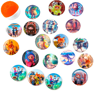 Значки в капсулах "Ассорти"