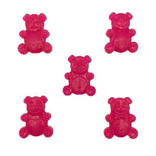 Фигурка силиконовая "Медведь Валера", розовый 