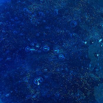 Слайм "Бомба" с блеском Морской прибой (синий) с ароматом черники, ведро 10 кг