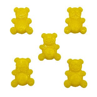 Фигурка силиконовая "Медведь Валера", желтый